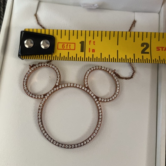 Mickey Mouse Pave Icon Necklace by CRISLU – Rose Gold – Large - Picture 10 of 11